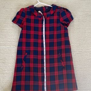 Jacadi girls size 8 blue and red wool dress.  EUC.  Missing tag.